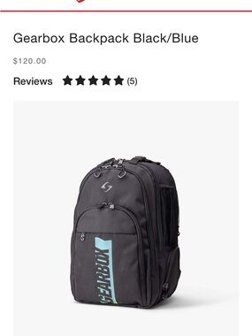 Pickleball Backpack in Black with Light Blue Accent